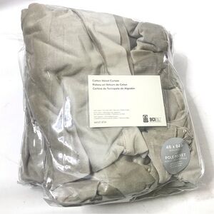 West Elm Cotton Velvet Curtain Drape 48x84 Loden Green Pole Pocket New READ